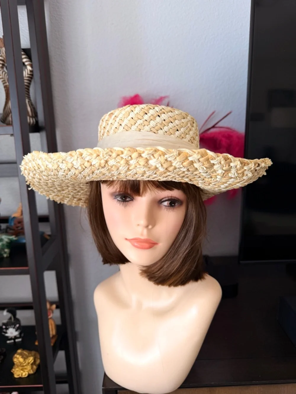 Straw Wide-Brim Sun Hat - Natural